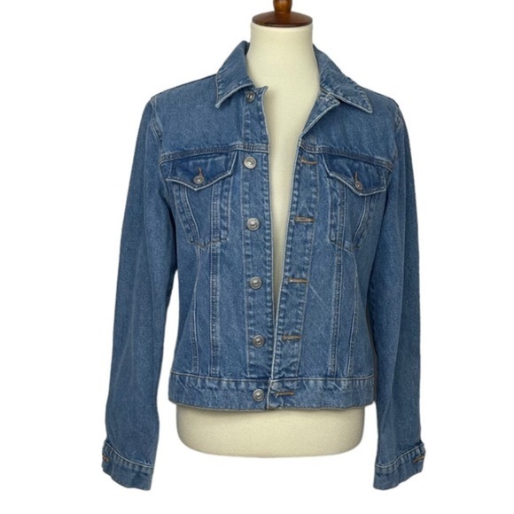 Hudson Jacket Womens Small/ Medium Blue Jeans Denim 100% Cotton Button Front - Picture 2 of 12